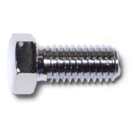 Midwest Fastener Grade 5, 7/16"-14 Hex Head Cap Screw, Chrome Plated Steel, 1 in L, 5 PK 75321